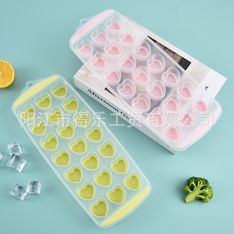Creative ice cube heart-shaped ice cube mold 21 grid household silicone food grade ice cube ice maker Ice Cube mold