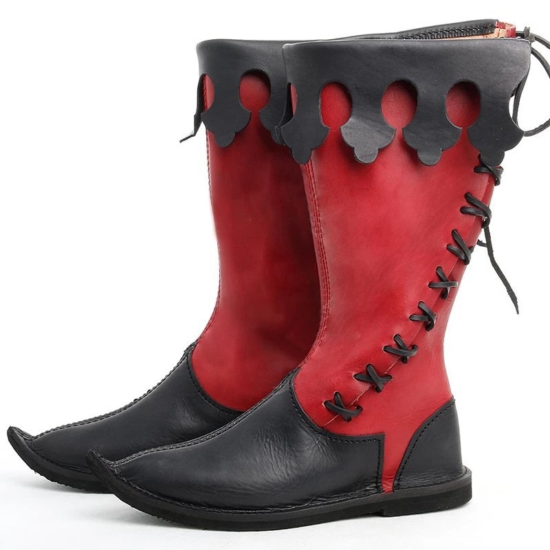 Medieval Amazon Foreign Trade Gothic Commander High Boots Cosplay Pirate Boots Calf Boots