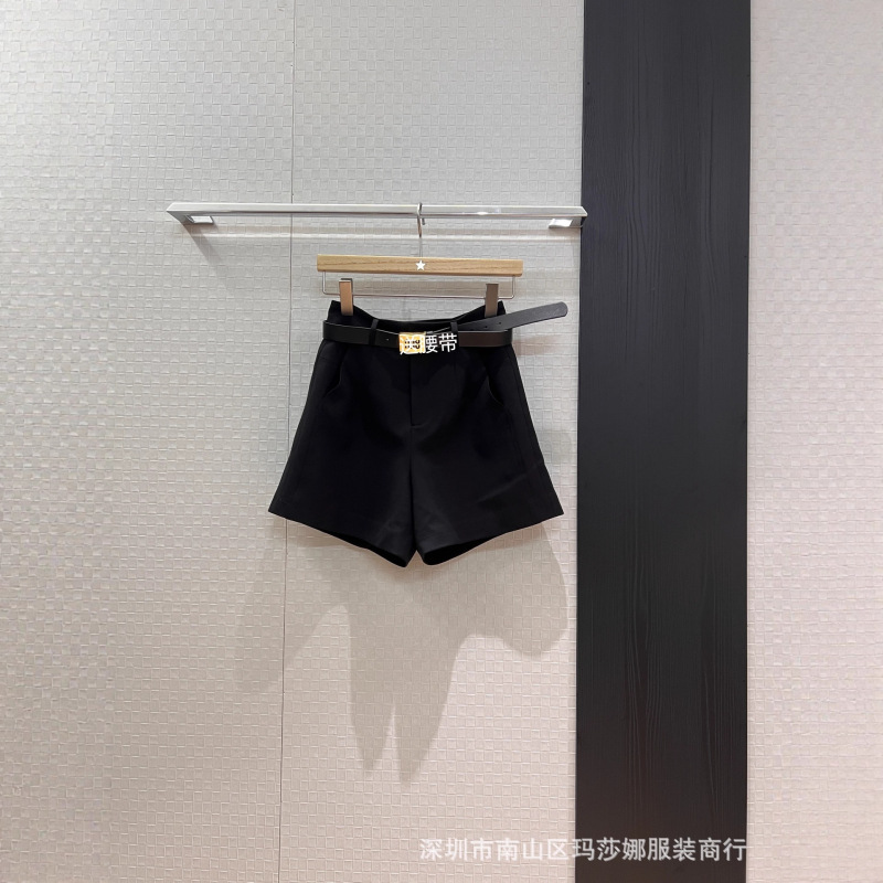 25早秋新款女装大长腿高腰百搭气质显瘦小众短裤女裤休闲西裤|undefined