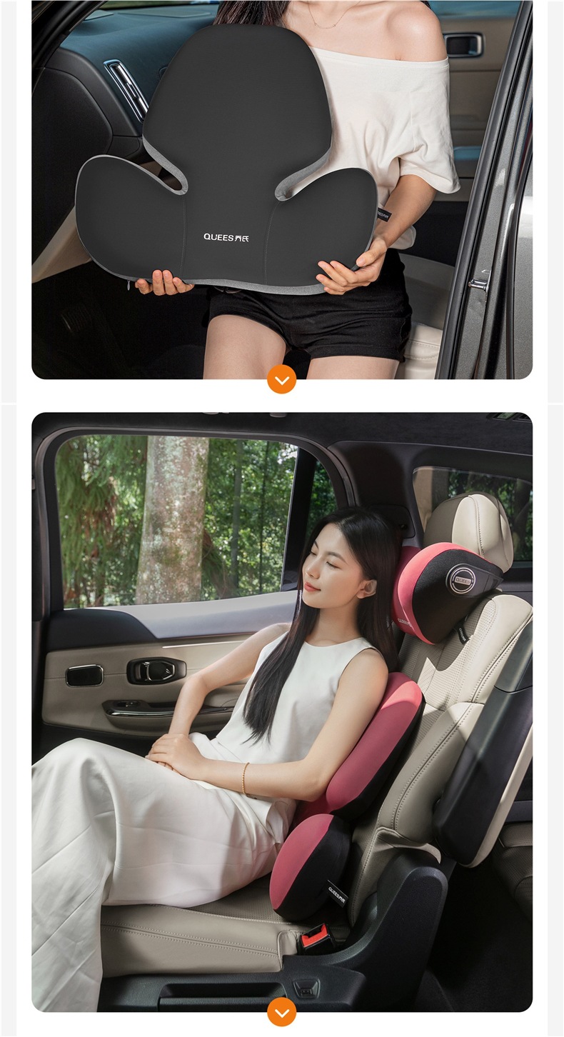 Joe's Car Lumbar Support Cushion, Car Seat Lumbar Pad, Backrest Cushion, Car Headrest, Neck Pillow