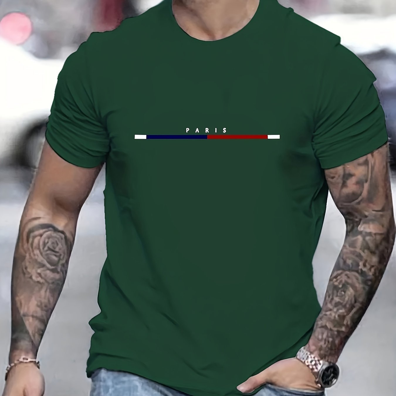 2024 Primavera Estate Moda Uomo 100% Cotone Parigi Manica Corta T-shirt Top T-shirt Larga_voghion.com