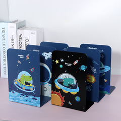 Factory direct supply of cute cartoon metal bookends for girls, cute trendy macaron color non-slip bookends wholesale