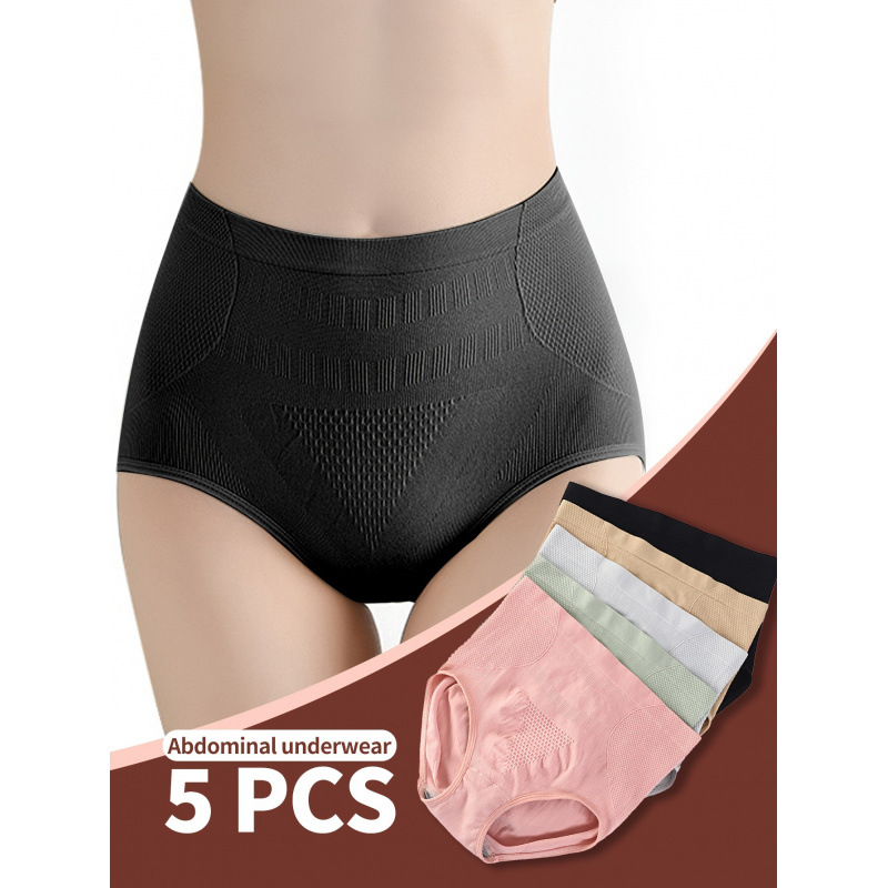 2026 Cross-Border New European and American 5-Piece Women's High-Waisted Abdominal Control Corset Panties