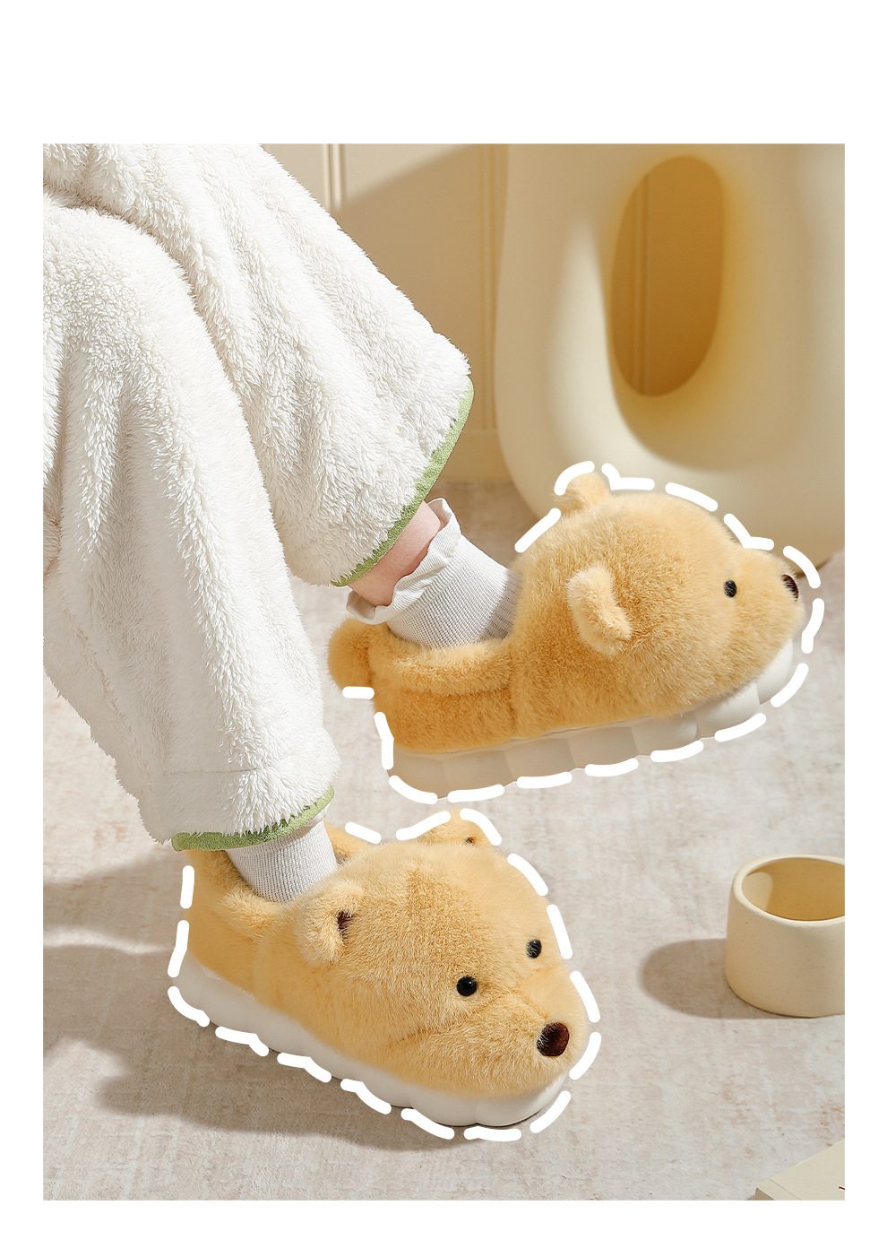 Pantofole donna in peluche calde comode scarpe invernali_voghion.com