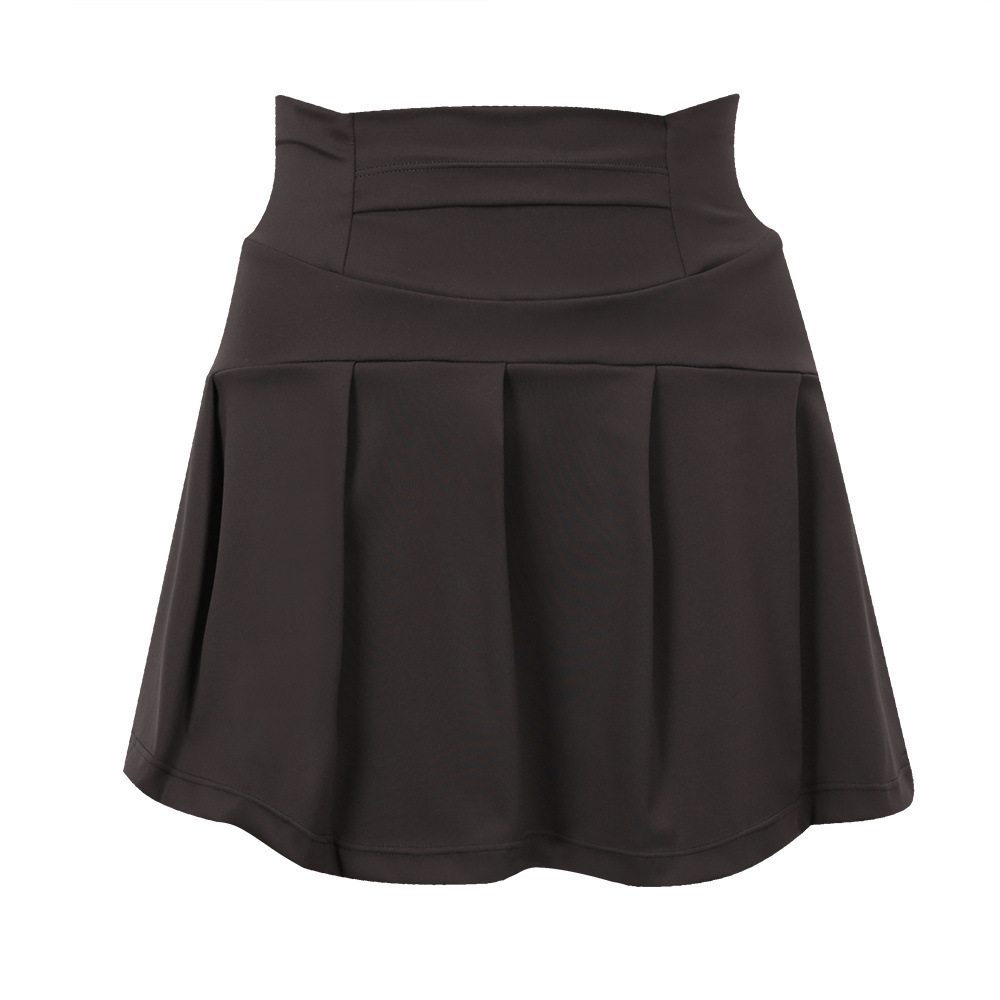 Falda de tenis de nailon estilo Lulu, de alta elasticidad, de seda helada, fina, transpirable, antiexposición, para yoga y deportes, para mujer.