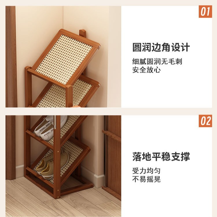 Porta de zapatos multicapa puerta de entrada doméstica de almacenamiento de zapatos acabado rack pasillo ascensor simple gabinete de zapatos