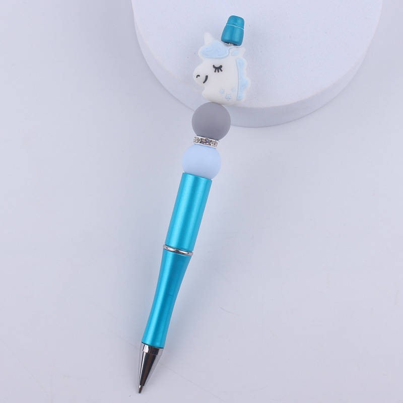 16g Weight Ballpoint Pen Stationery Type Creative Cartoon Animal Silicone Bead Color Ballpoint Pen