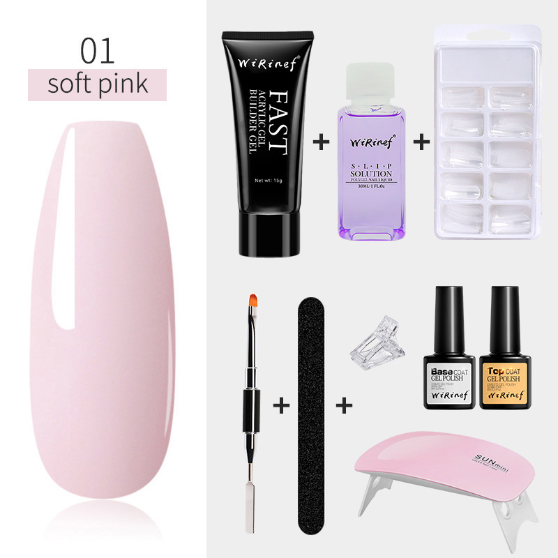 solid nail extension glue 15ml crystal model fast nail extension gel suit nail uv phototherapy glue