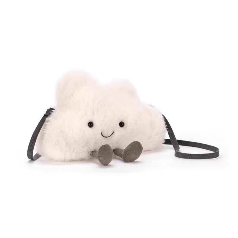 bolsa nuvem branca / Modelo completo com três padrões (siga a coleção para receber um saco de pó)