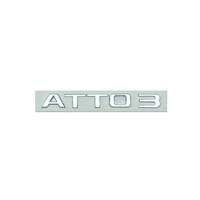 Car logo — vehicle emblems: ATTO3 blackened rear - original-car-silver-atto3-logo