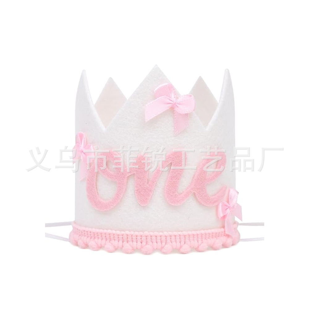 Guirnalda de Feliz Cumpleaños, Lazo Decorativo, Adorno para Pastel de Primer Cumpleaños, Bandera para Silla de Comedor, Corona, Gorro de Cumpleaños
