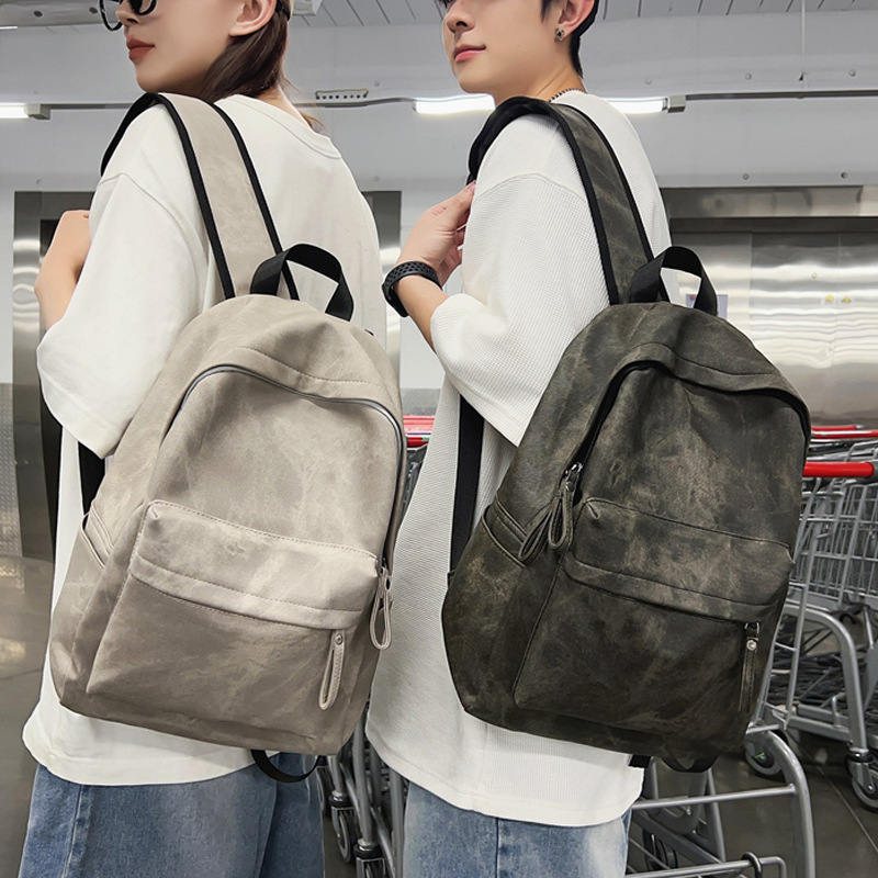 2024 nuevo estilo retro europeo y americano de gran capacidad mochila para estudiantes de secundaria mochila simple estilo universitario mochila escolar