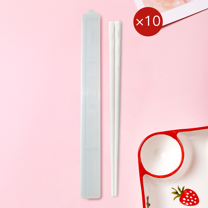 23cm 퓨어 화이트 (10 쌍) + 투명 상자