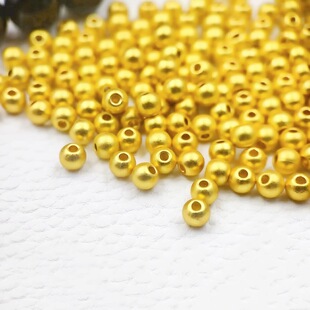 DIY handmade jewelry accessories ancient gold smooth surface color retaining round beads bracelet beads material loose beads do not fade