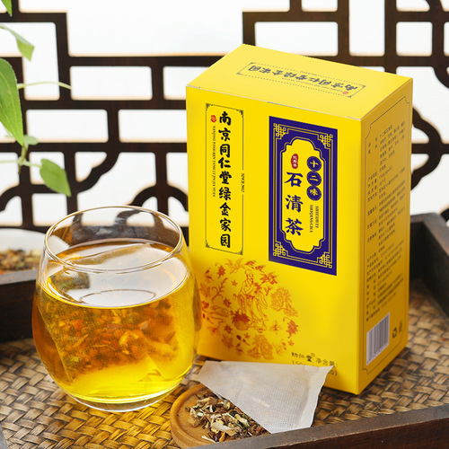Nanjing Tongrentang Stone Tea Chicken Ginseng Twelve Flavors Stone Tea Houttuynia Cordata One-piece Dropshipping Manufacturer Wholesale