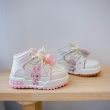 2025年冬季新款童鞋男童软底舒适运动休闲鞋韩版卡通加绒女童棉鞋