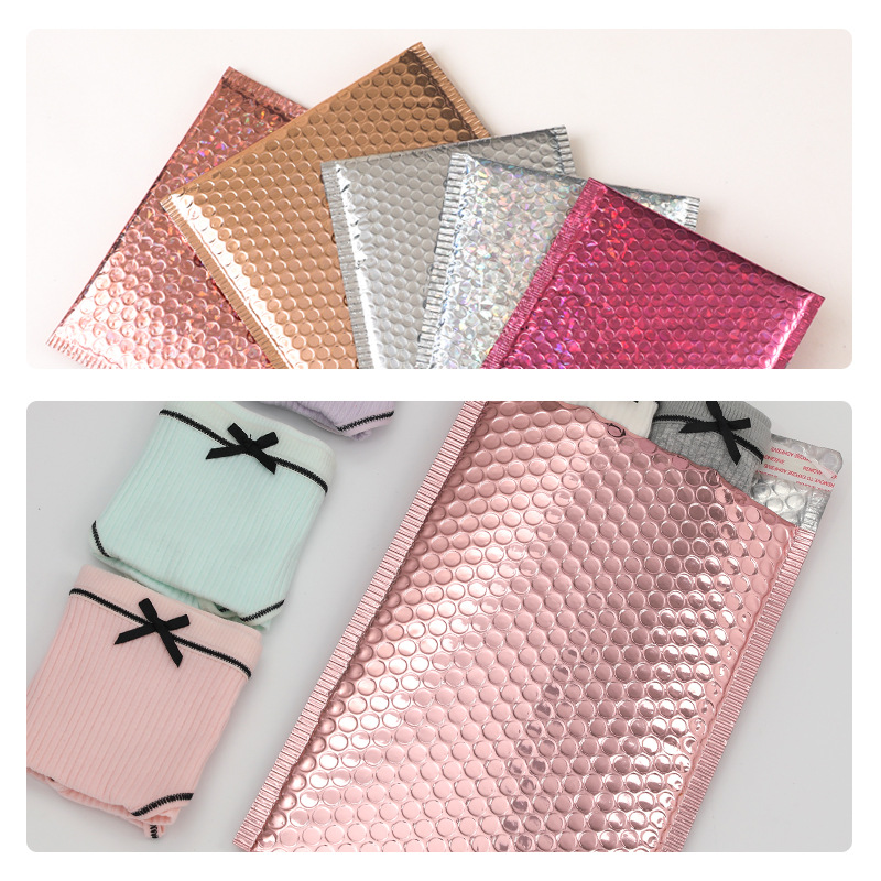 Colorido engrosada película de aluminio láser bolsa de burbuja Amazon Comercio exterior Exportación expreso bolsa burbuja bolsa de embalaje
