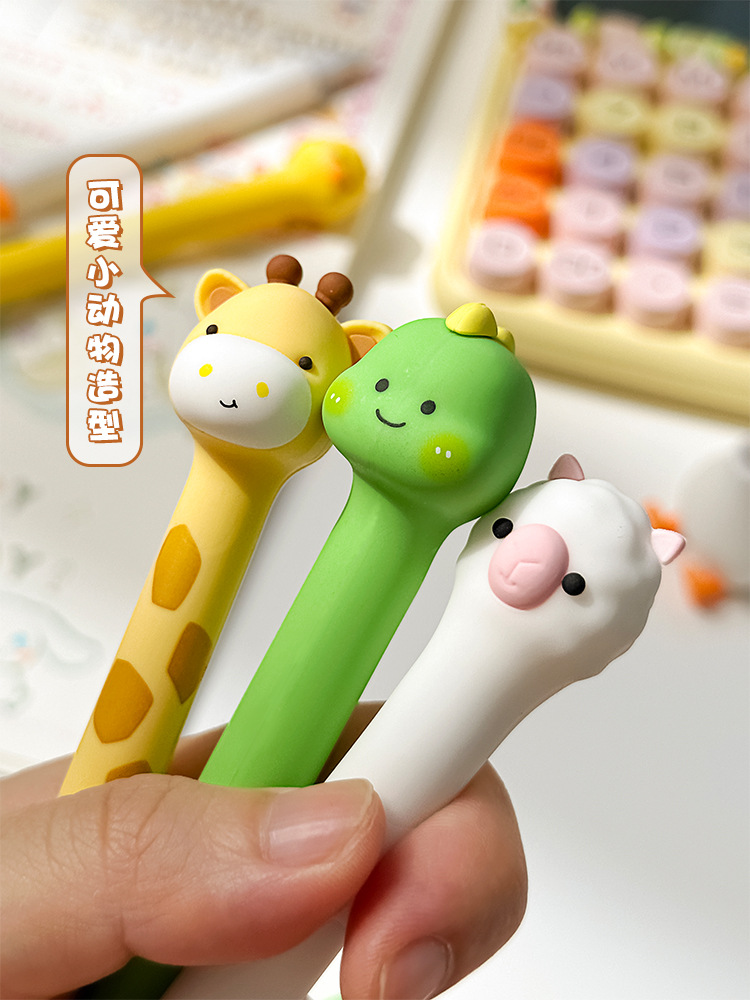 Cartoon cute high quality quick dry black rollerball pen with…