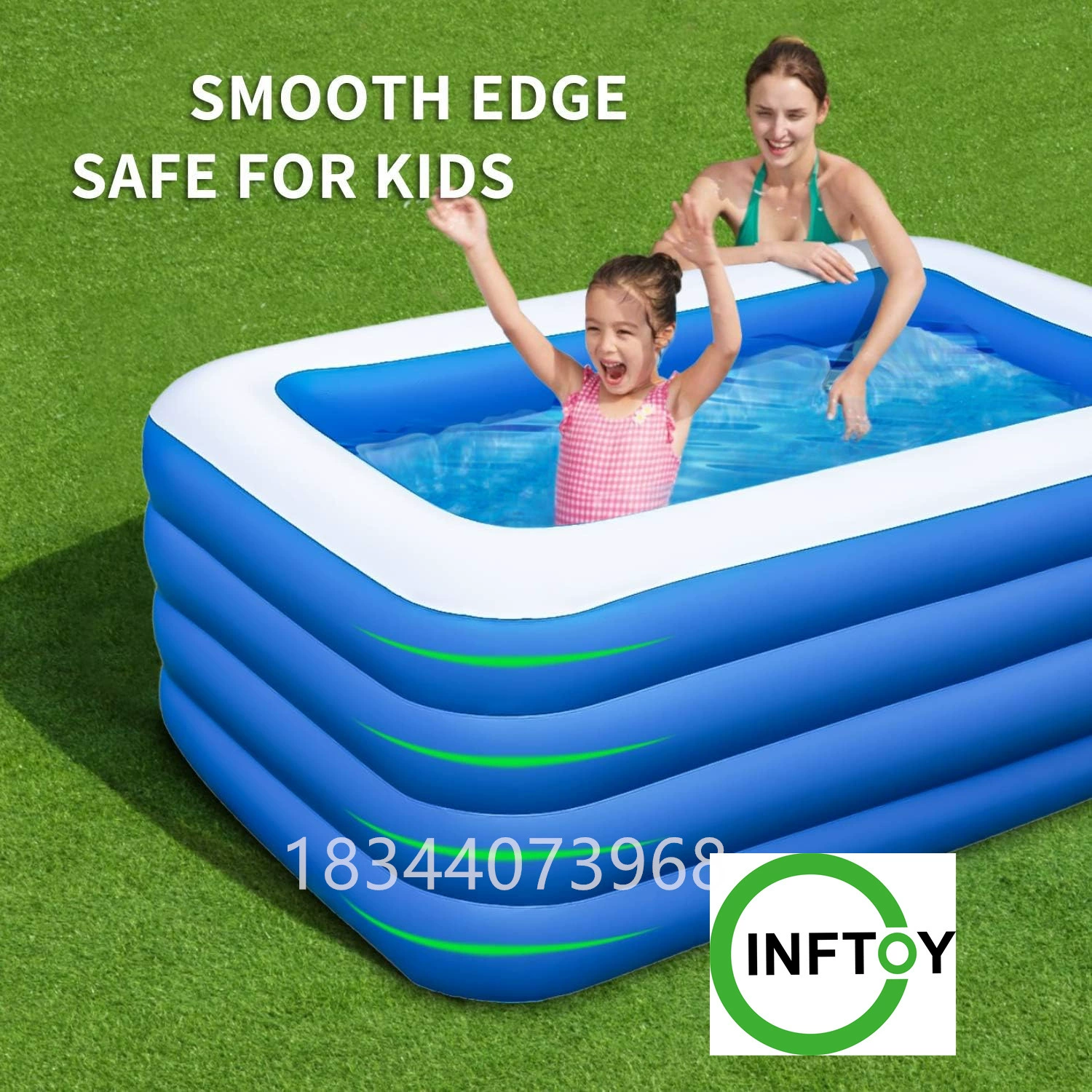 Четырехуровневый ультра-высокий прямоугольный надувной большой бассейн портативный домашний бассейн открытый сад двор складной бассейн