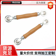 卸売アルミ合金ドアと窓メッシュ圧力ホイール取り付けツールフックリフター木製ハンドル金属凹凸双頭スクリーンウィンドウプレス