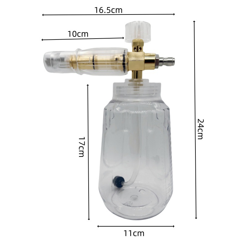 Cross-Border Pa Transparent Foam Spray Bottle Karcher K2-K7 Series High-Pressure Car Washing Machine Cleaning Machine Pa Pot 1 Liter