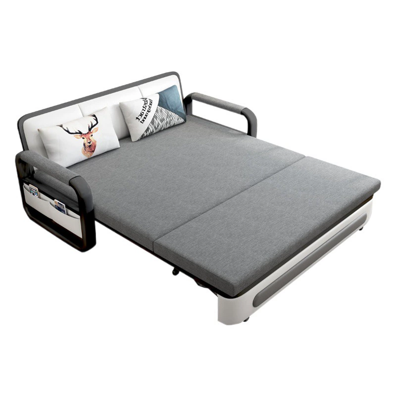 Диван-кровать Складной двухцелевой Многофункциональная гостиная Небольшая квартира Одноместный Двухместный Ткань Балкон Сидячий и спальный Диван-кровать