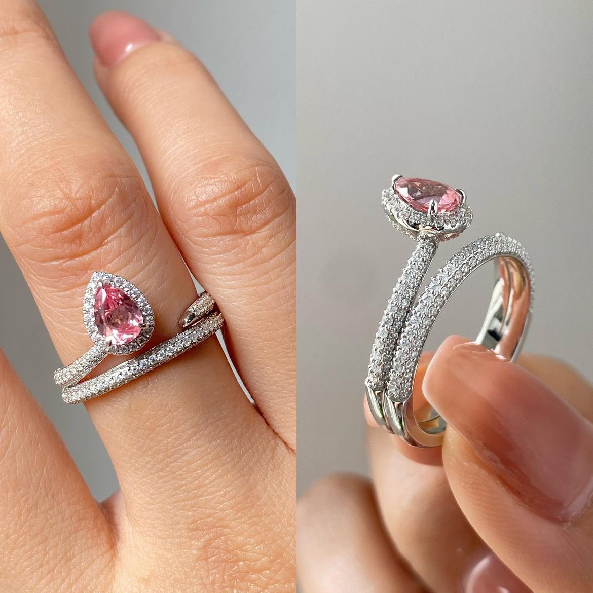 1 Piece Quantity Daily, Street Occasion Copper Material Water Droplets Pattern Wholesale Shiny Water Droplets Copper Plating Inlay Zircon Rings
