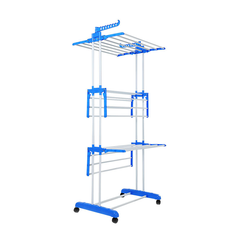 Perchero Multifunción Plegable con Ruedas, para Exterior/Interior