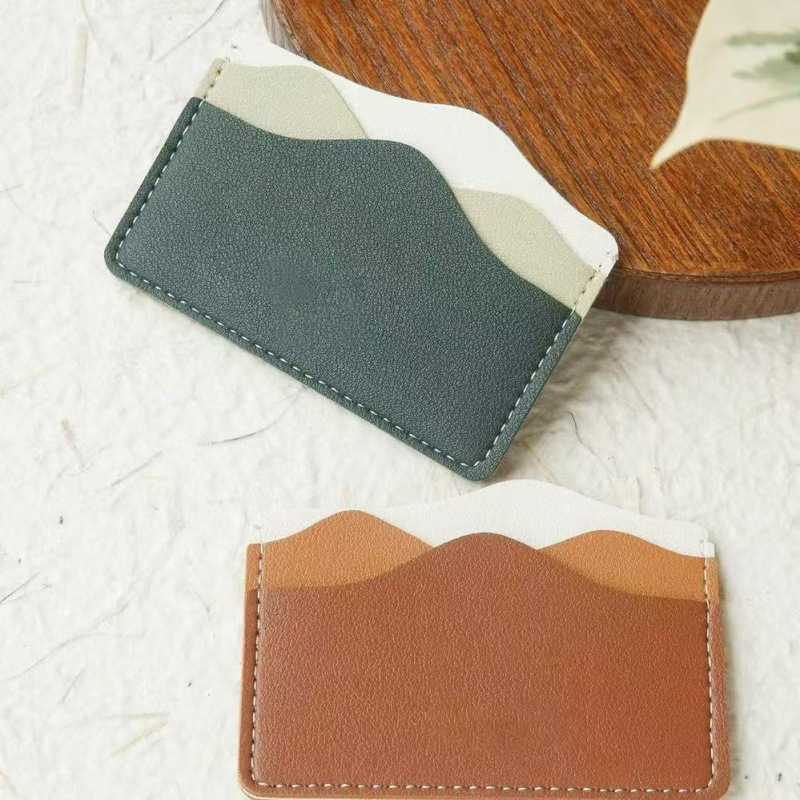 PU leather color matching card holder