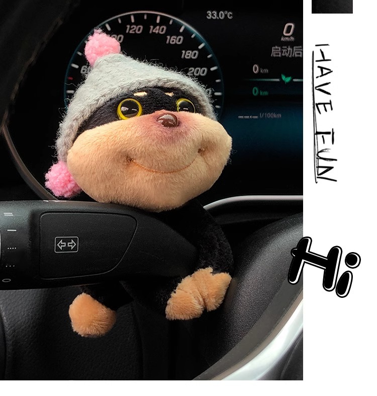 Cute Bee Dog Car Fender Decoration Car Doll Wiper Turn Signal Car Interior Accessories Ornaments for Women