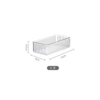 PET Striped Long Storage Box [Transparent Small]