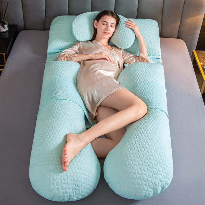 U 자형-네팔 블루 메모리 베개