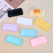 彩色盘子卡通创意diy树脂小配件手工奶油胶发夹配饰贴片材料批发