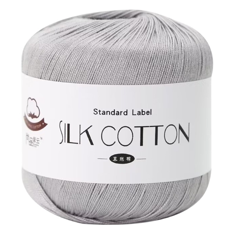 Seda de algodón hilo de encaje de lana N ° 6 hilo de algodón hecho a mano tejido muñeca bricolaje ganchillo lana bola sombrero ropa