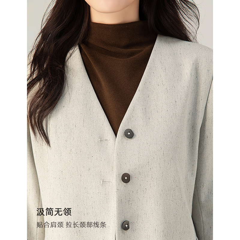 Xingge 2025 Autumn New V-Neck Short Jacket for Women Petite Short Top Ladies' Stylish Blazer Jacket