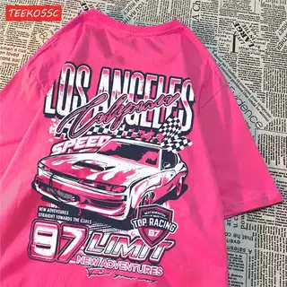 Cool Racing Cars Printed Short Sleeve Breathable Fashion