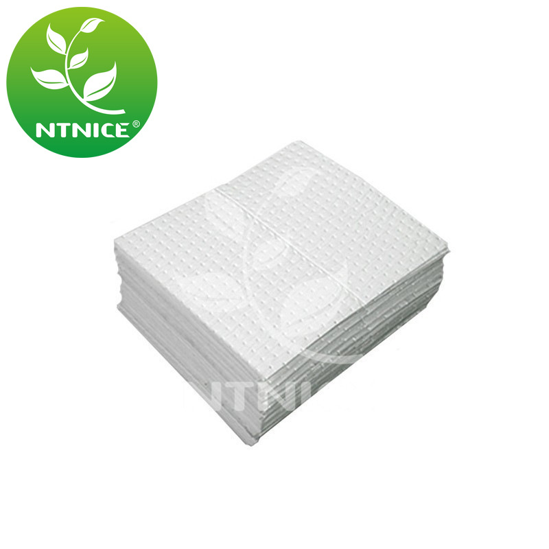 白色工业吸油棉聚丙烯熔喷吸油垫吸油片油品泄露吸附棉机油擦拭布