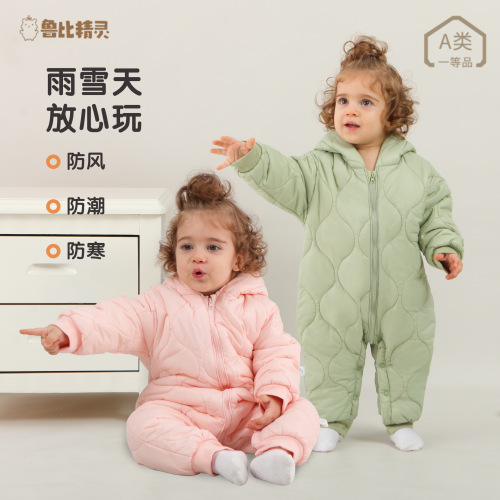 Baby cotton-padded clothes, autumn and winter onesies, baby winter clothes, cotton-padded outdoor clothes, cotton-padded clothes, Amazon cross-border supply