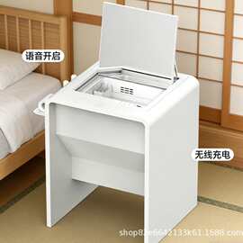 跨境韩式智能美妆台无线充电语音储物高颜值卧室梳妆台白色化妆台