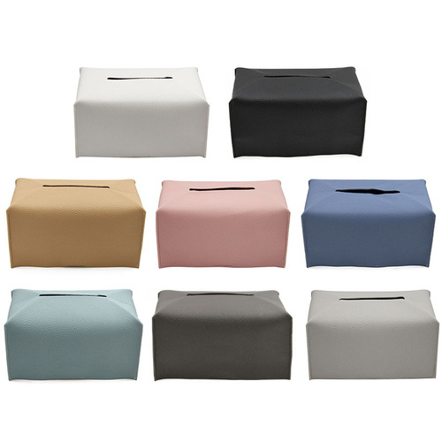 Square leather tissue set Japanese and Korean tissue box leather tissue storage box restaurant tissue box