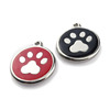 Stainless steel dog brand tag pendant metal pet listing cat paw logo engraving card pet supplies wholesale