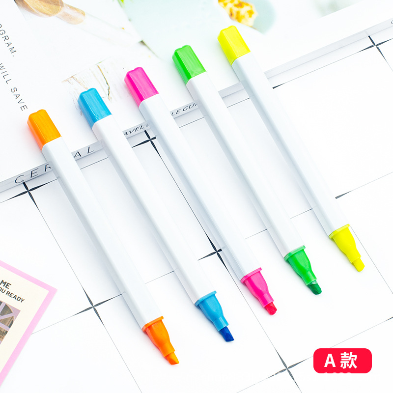 Factory Wholesale Ab Model 5-in-1 Set Advertising Gift Pen Multi-Color Highlighter Ballpoint Pen Pencil Logo Customization