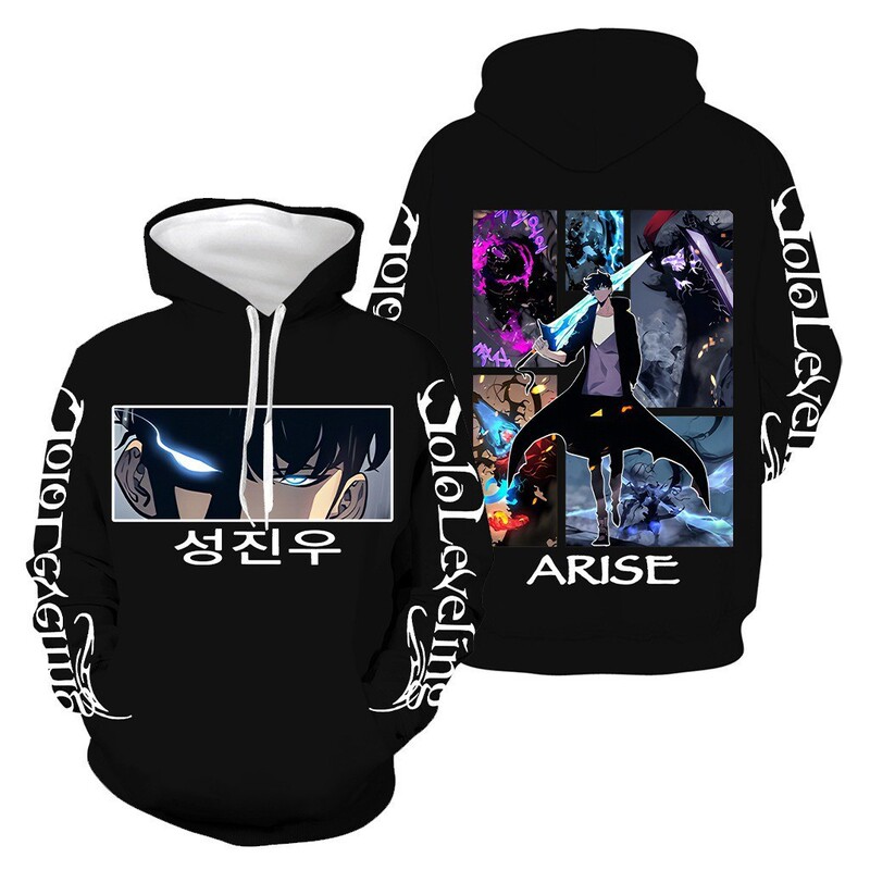 Cross-Border European and American New Style I Level up Alone Printed Fashion Loose Sweatshirt Trendy Men's Wholesale Hoodie in Stock