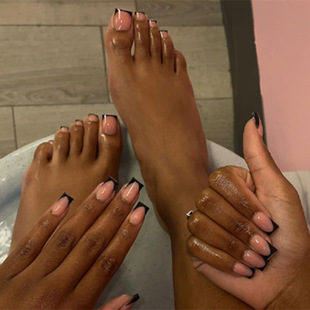 Foreign Trade Hot-Selling Hand and Foot Set Collection European and American Simple Wearable Nails Finished Fake Nails Cross-Border Wholesale Nails