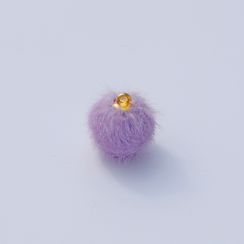 10 Pcs/package Cute Hairball Imitation Mink Jewelry Accessories display picture 5