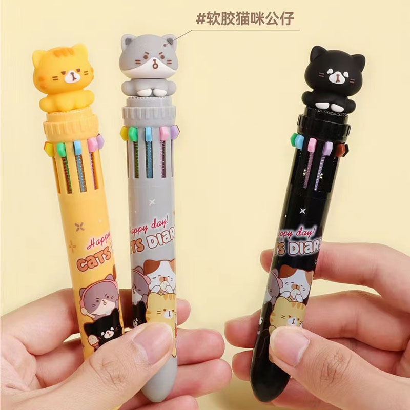 12 bolígrafo creativo 12 colores multifunción bolígrafo de color estudiantes bolígrafo multicolor bolígrafo atómico NaYou