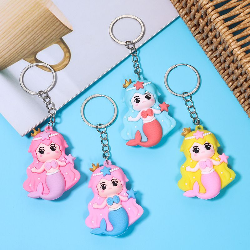 Mermaid Key Chain Creative Bag Key Pendant Pendant PVC Soft Glue Doll Car Keychain Small Gift Mermaid Key Chain Creative Bag Key Pendant Pendant PVC Soft Glue Doll Car Keychain Small Gift