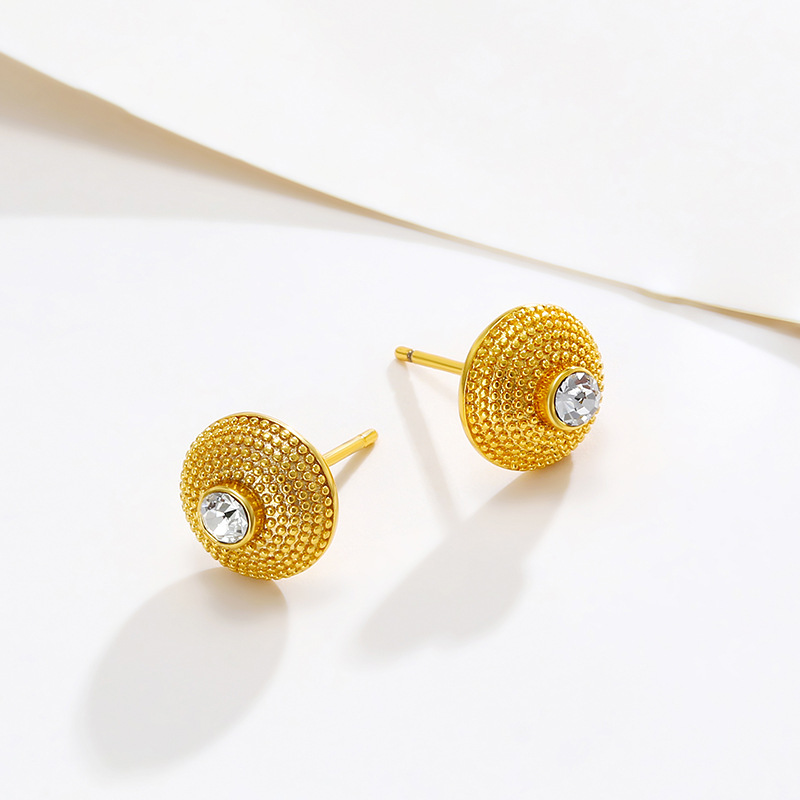 Joyas Xuping simple retro pendientes semicirculares de alta sensación de geometría comercio exterior pendientes personales de moda transfronterizos