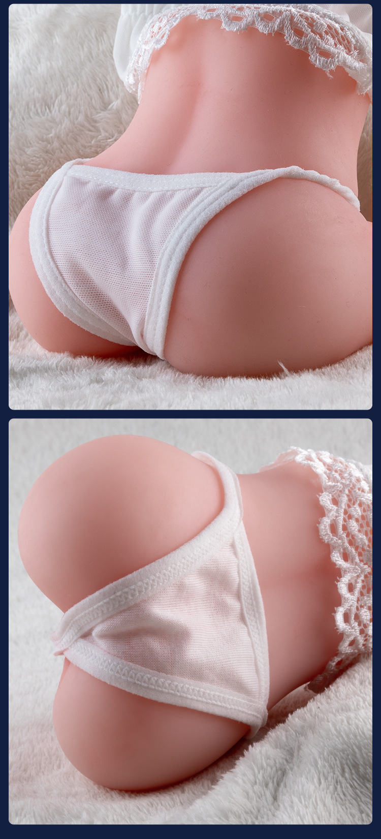 Mystery Doll Series Male Masturbator with Curved Buttocks and Vagina Mold, Soft Silicone, 1.3 kg — detail image 14