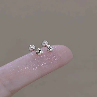 花边爱心耳骨钉女设计感小众螺丝拧免摘独特耳钉耳饰厂家直销